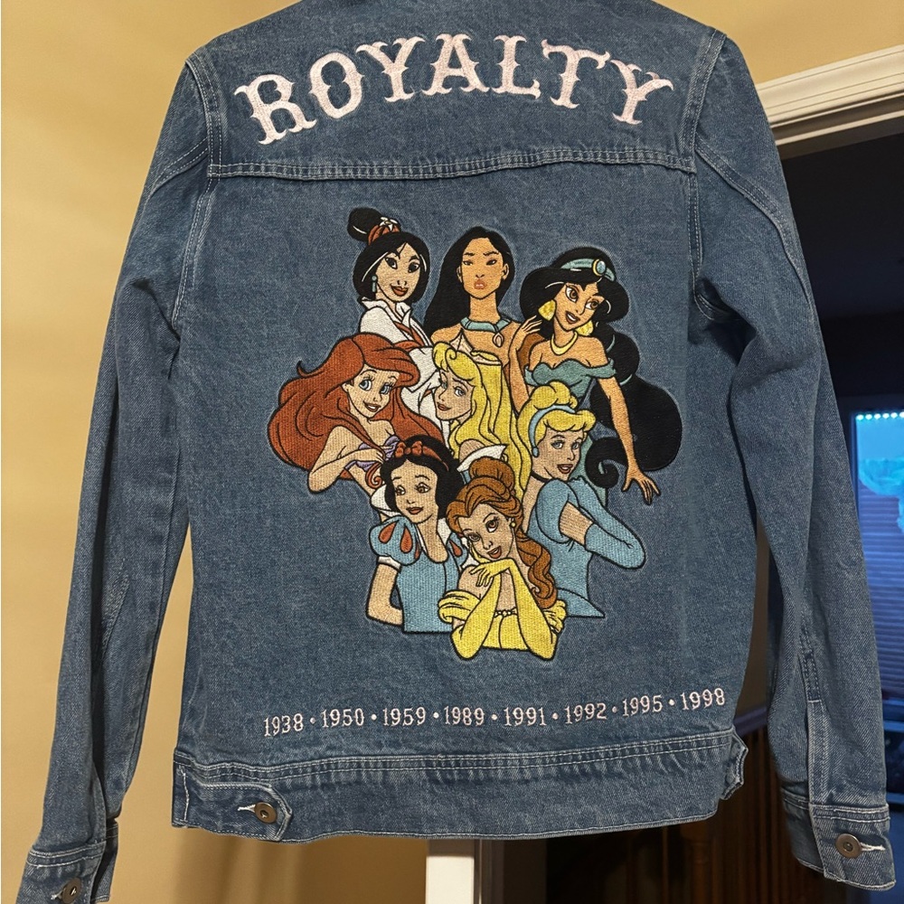Disney Blue Denim Jacket with Pink Embroidery